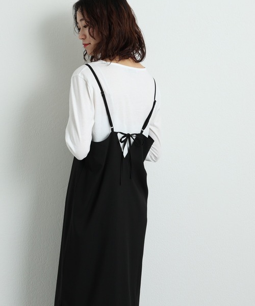 CIAOPANIC TYPY(チャオパニックティピー)の「【インナー付き】とろみキャミワンピース(ワンピース・レディース・ブラック/ベージュ・ONE SIZE)」の10枚目の写真