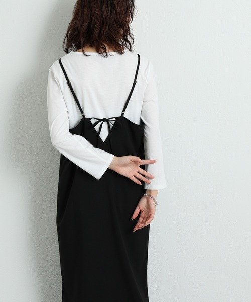 CIAOPANIC TYPY(チャオパニックティピー)の「【インナー付き】とろみキャミワンピース(ワンピース・レディース・ブラック/ベージュ・ONE SIZE)」の11枚目の写真