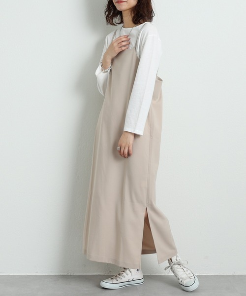 CIAOPANIC TYPY(チャオパニックティピー)の「【インナー付き】とろみキャミワンピース(ワンピース・レディース・ブラック/ベージュ・ONE SIZE)」の15枚目の写真