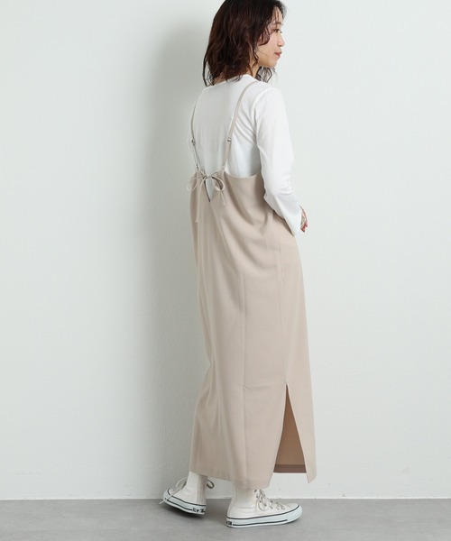 CIAOPANIC TYPY(チャオパニックティピー)の「【インナー付き】とろみキャミワンピース(ワンピース・レディース・ブラック/ベージュ・ONE SIZE)」の17枚目の写真