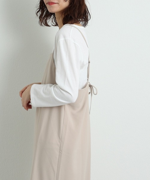 CIAOPANIC TYPY(チャオパニックティピー)の「【インナー付き】とろみキャミワンピース(ワンピース・レディース・ブラック/ベージュ・ONE SIZE)」の19枚目の写真