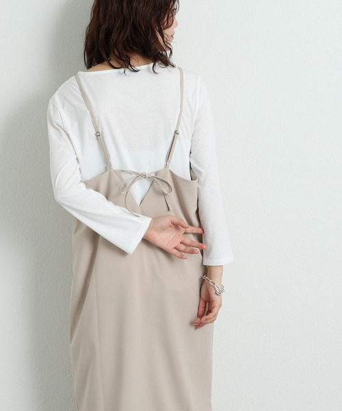 CIAOPANIC TYPY(チャオパニックティピー)の「【インナー付き】とろみキャミワンピース(ワンピース・レディース・ブラック/ベージュ・ONE SIZE)」の20枚目の写真