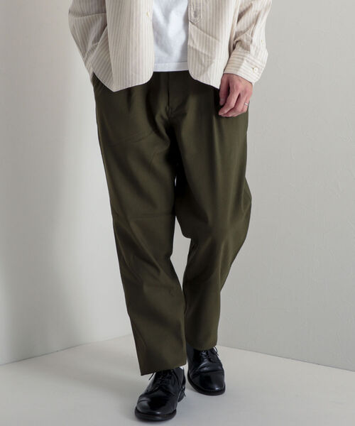 GLOSTER（グロスター）の「【GLOSTER/グロスター】”GUM STRETCH” テーパードイージーパンツ（その他パンツ・メンズ・ベージュ/ネイビー/オリーブ・SMALL/MEDIUM/LARGE）」の3枚目の写真