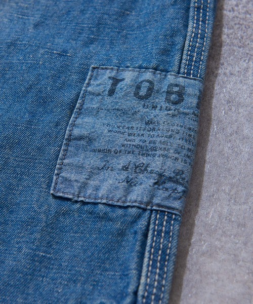 TOBILA（トビラ）の「9oz綿麻デニムレギュラーワークシャツユニセックス（シャツ/ブラウス・レディース・ライトブルー/インディゴブルー・M）」の14枚目の写真