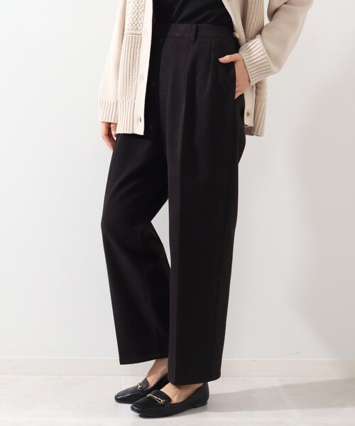 DRESKIP（ドレスキップ）の「◆タックゆるテーパードパンツ（その他パンツ・レディース・ブラック/ダークブラウン/オフホワイト・02/03/04）」の12枚目の写真