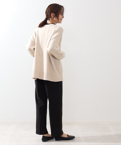 DRESKIP（ドレスキップ）の「◆タックゆるテーパードパンツ（その他パンツ・レディース・ブラック/ダークブラウン/オフホワイト・02/03/04）」の15枚目の写真