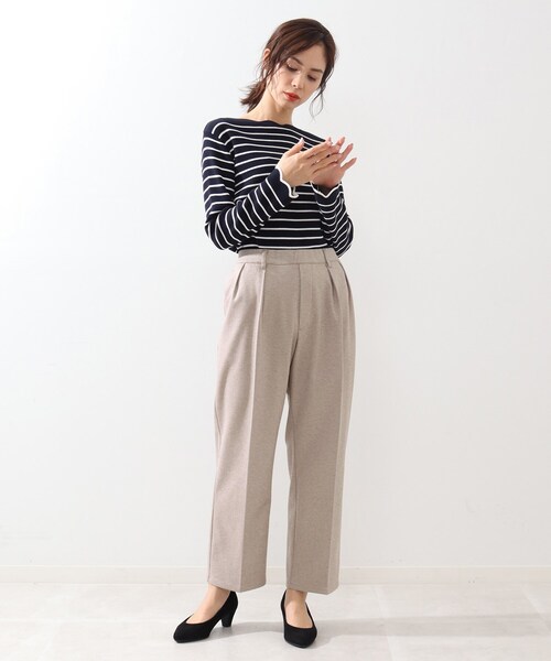 DRESKIP（ドレスキップ）の「◆タックゆるテーパードパンツ（その他パンツ・レディース・ブラック/ダークブラウン/オフホワイト・02/03/04）」の20枚目の写真