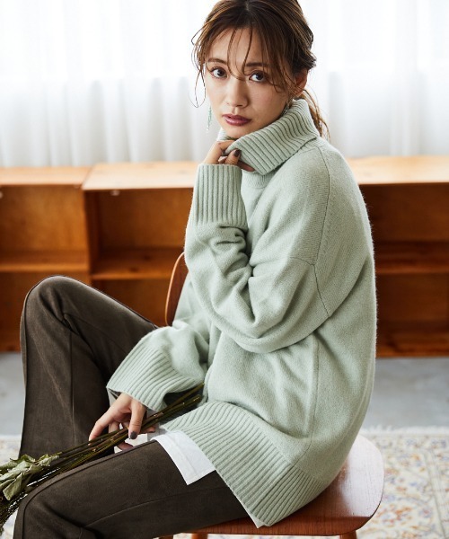 セール ブランド古着 タートルネックニット ニット セーター Mysty Woman ミスティウーマン のファッション通販 Zozoused