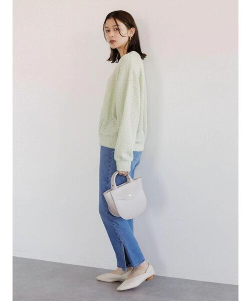 Green Parks(グリーンパークス)の「スリットストレートデニムパンツ(その他パンツ・レディース・ライトインディゴブルー・S/M/L)」の3枚目の写真