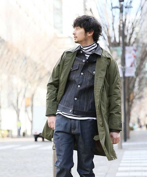 SQUOVAL（スクオーバル）の「【東京西川×SQUOVAL】リモンタステンカラーコート（ステンカラーコート・メンズ・ブラック/ブルー/ネイビー/オリーブ・SMALL/LARGE/MEDIUM）」の2枚目の写真