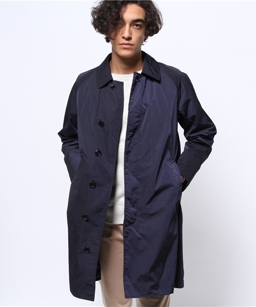 SQUOVAL（スクオーバル）の「【東京西川×SQUOVAL】リモンタステンカラーコート（ステンカラーコート・メンズ・ブラック/ブルー/ネイビー/オリーブ・SMALL/LARGE/MEDIUM）」の8枚目の写真