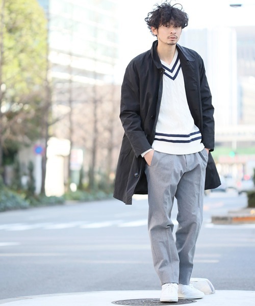 SQUOVAL（スクオーバル）の「【東京西川×SQUOVAL】リモンタステンカラーコート（ステンカラーコート・メンズ・ブラック/ブルー/ネイビー/オリーブ・SMALL/LARGE/MEDIUM）」の17枚目の写真