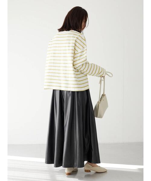 Furryrate（ファーリーレート）の「・furry rate 合成皮革スカート＊（スカート・レディース・アイボリー/ブラック/イエロー・FREE）」の5枚目の写真