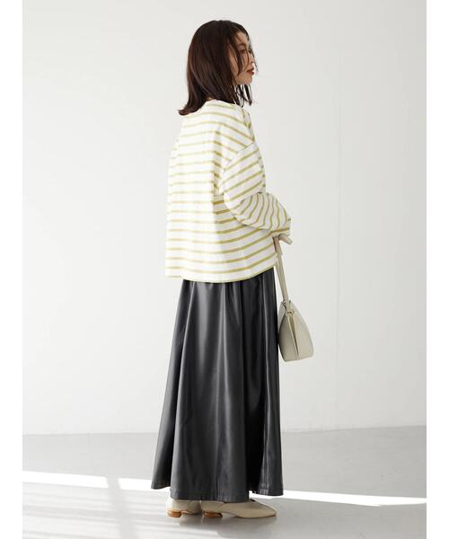 Furryrate（ファーリーレート）の「・furry rate 合成皮革スカート＊（スカート・レディース・アイボリー/ブラック/イエロー・FREE）」の6枚目の写真