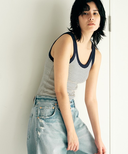 GALLARDAGALANTE（ガリャルダガランテ）の「【Miller】タンクトップ/別注（タンクトップ・レディース・ホワイト/ブラック/ブラック系その他・FREE）」の3枚目の写真