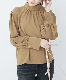 ギャザーシフォンブラウス