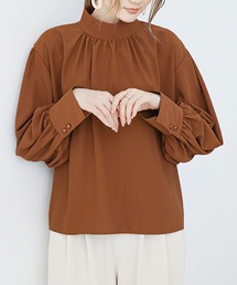 ギャザーシフォンブラウス