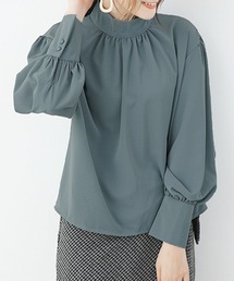 ギャザーシフォンブラウス