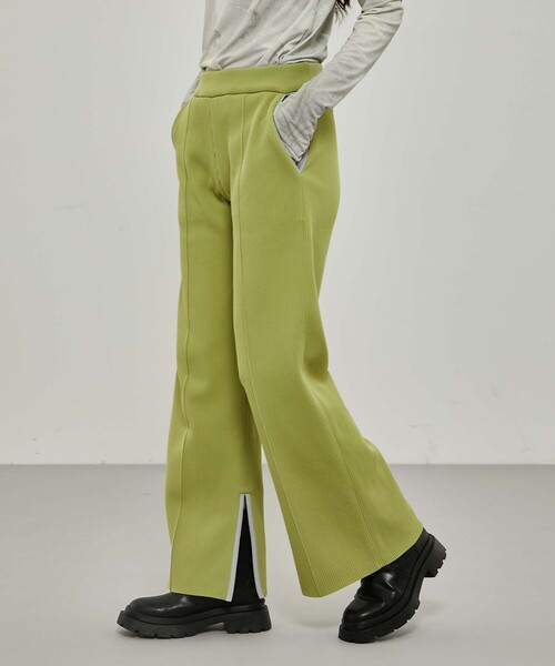 CITY TOKYO（シティトウキョウ）の「カラーコードニットパンツ（その他パンツ・レディース・ライム/オレンジ/ダークグレー・1/2）」の3枚目の写真