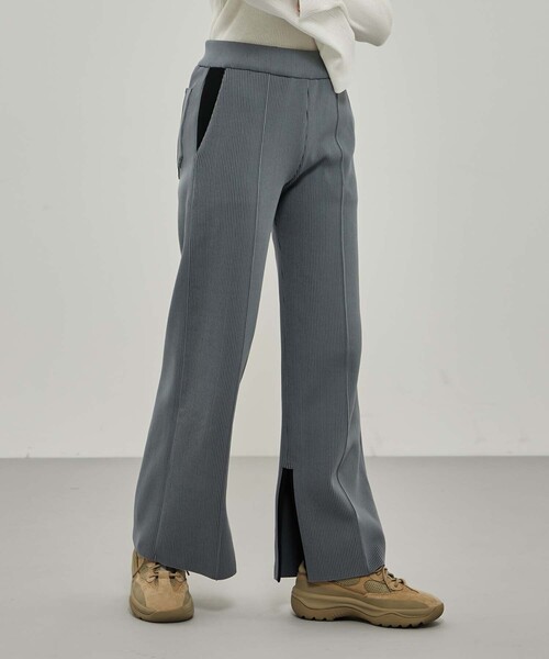 CITY TOKYO（シティトウキョウ）の「カラーコードニットパンツ（その他パンツ・レディース・ライム/オレンジ/ダークグレー・1/2）」の2枚目の写真