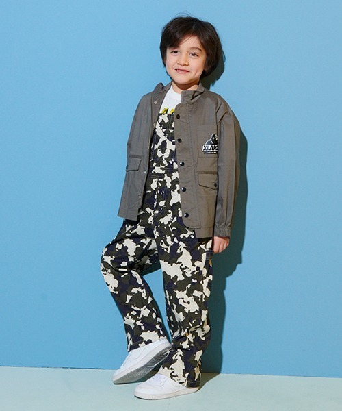 XLARGE KIDS（エクストララージキッズ）の「迷彩柄オーバーオール（サロペット/オーバーオール・キッズ・ホワイト/ブラック/ベージュ・120cm/100cm/110cm/90cm/130cm/140cm）」の19枚目の写真