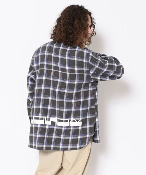 LUSOR(ルーソル)の「LUSOR(ルーソル)BLINDHOOK チェックシャツ(シャツ/ブラウス・メンズ・グレー/ベージュ・MEDIUM/LARGE)」の1枚目の写真