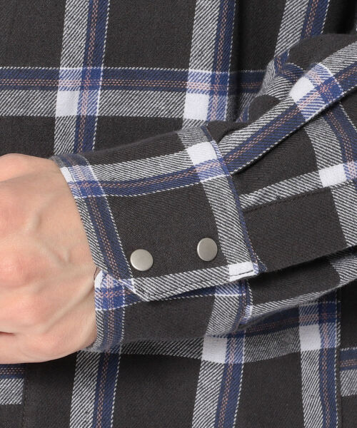 LUSOR(ルーソル)の「LUSOR(ルーソル)BLINDHOOK チェックシャツ(シャツ/ブラウス・メンズ・グレー/ベージュ・MEDIUM/LARGE)」の7枚目の写真