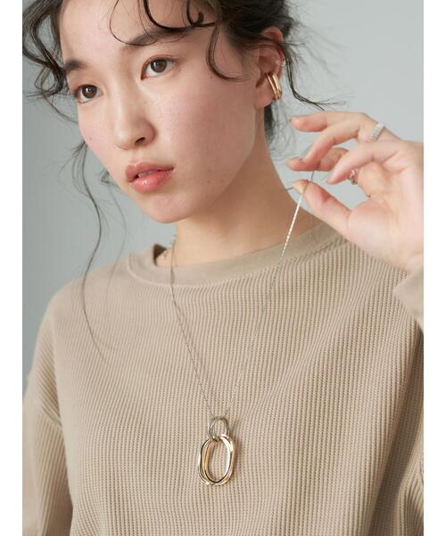 earth music&ecology（アースミュージックアンドエコロジー）の「メタルフープミックスメッキネックレス（ネックレス・レディース・ゴールド・FREE）」の6枚目の写真