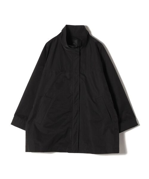 SHIPS(シップス)の「Primary NavyLabel:〈手洗い可能〉スタンドカラーコート(その他アウター・レディース・ブラック/ベージュ・38/36)」の1枚目の写真