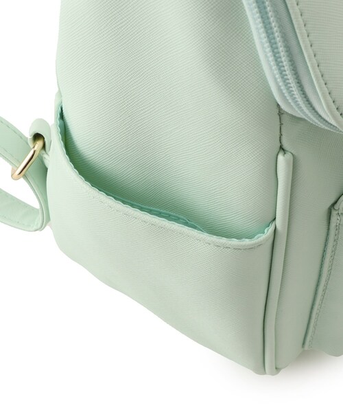 PINK-latte(ピンクラテ)の「◆リボンチャームミニリュック(バックパック/リュック・キッズ・ブラック/ライトグリーン/ライトパープル・00)」の8枚目の写真