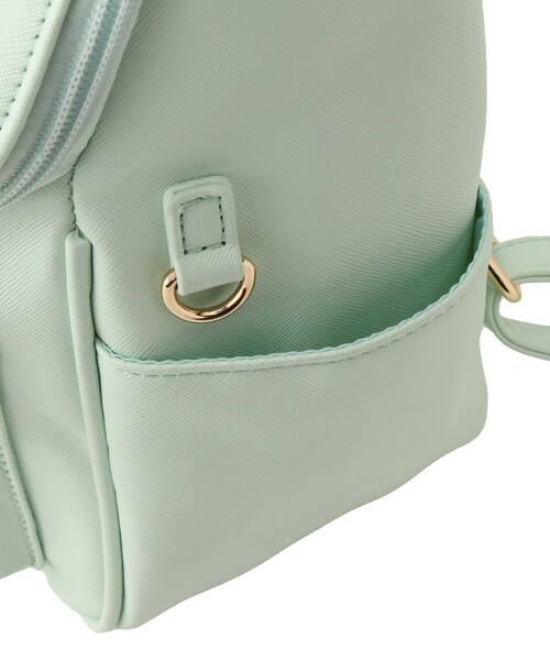 PINK-latte(ピンクラテ)の「◆リボンチャームミニリュック(バックパック/リュック・キッズ・ブラック/ライトグリーン/ライトパープル・00)」の9枚目の写真