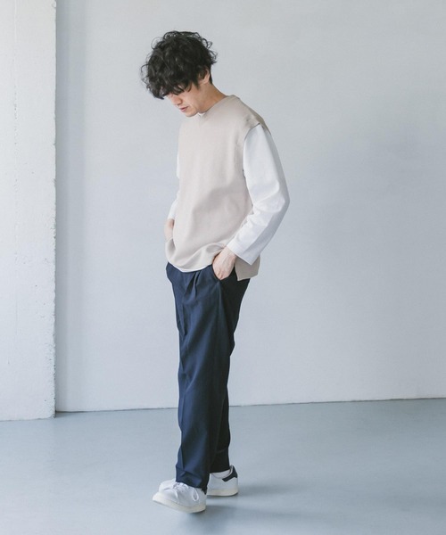 URBAN RESEARCH DOORS（アーバンリサーチドアーズ）の「『一部WEB限定カラー』ダブルフェイスVネックベスト（ベスト・メンズ・ブルー/ネイビー/ブラウン系その他/グレー系その他・MEDIUM/LARGE）」の14枚目の写真
