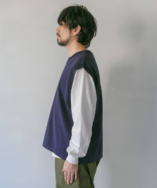 URBAN RESEARCH DOORS（アーバンリサーチドアーズ）の「『一部WEB限定カラー』ダブルフェイスVネックベスト（ベスト・メンズ・ブルー/ネイビー/ブラウン系その他/グレー系その他・MEDIUM/LARGE）」の22枚目の写真