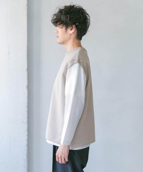 URBAN RESEARCH DOORS（アーバンリサーチドアーズ）の「『一部WEB限定カラー』ダブルフェイスVネックベスト（ベスト・メンズ・ブルー/ネイビー/ブラウン系その他/グレー系その他・MEDIUM/LARGE）」の13枚目の写真