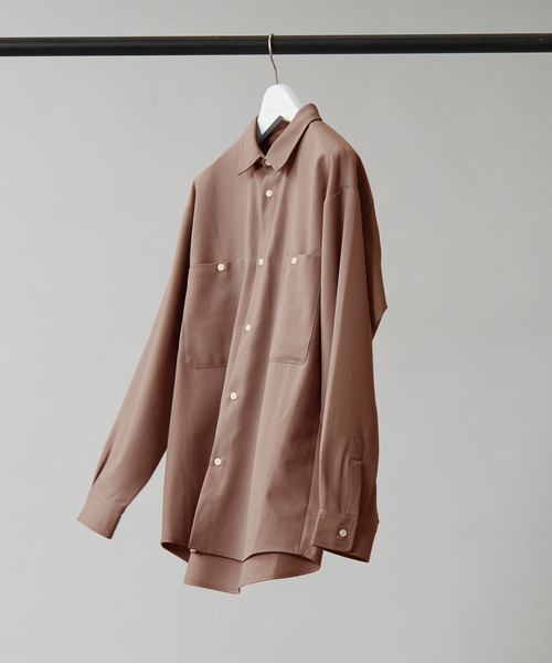 MYSELF ABAHOUSE（マイセルフアバハウス）の「【MYSELF ABAHOUSE】ポリツイル オーバーサイズ レギュラーカラー シャツ（シャツ/ブラウス・メンズ・ブラック/ベージュ/サックスブルー/ピンクベージュ・46/48）」の4枚目の写真