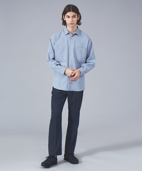 MYSELF ABAHOUSE（マイセルフアバハウス）の「【MYSELF ABAHOUSE】ポリツイル オーバーサイズ レギュラーカラー シャツ（シャツ/ブラウス・メンズ・ブラック/ベージュ/サックスブルー/ピンクベージュ・46/48）」の22枚目の写真