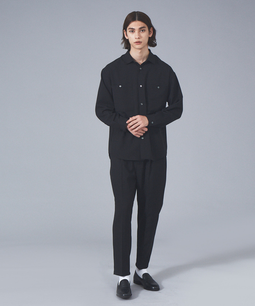 MYSELF ABAHOUSE（マイセルフアバハウス）の「【MYSELF ABAHOUSE】ポリツイル オーバーサイズ レギュラーカラー シャツ（シャツ/ブラウス・メンズ・ブラック/ベージュ/サックスブルー/ピンクベージュ・46/48）」の12枚目の写真