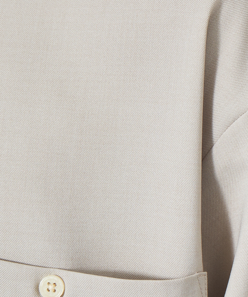 MYSELF ABAHOUSE（マイセルフアバハウス）の「【MYSELF ABAHOUSE】ポリツイル オーバーサイズ レギュラーカラー シャツ（シャツ/ブラウス・メンズ・ブラック/ベージュ/サックスブルー/ピンクベージュ・46/48）」の13枚目の写真