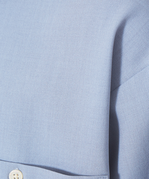 MYSELF ABAHOUSE（マイセルフアバハウス）の「【MYSELF ABAHOUSE】ポリツイル オーバーサイズ レギュラーカラー シャツ（シャツ/ブラウス・メンズ・ブラック/ベージュ/サックスブルー/ピンクベージュ・46/48）」の8枚目の写真