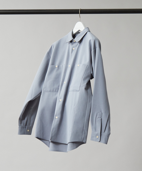 MYSELF ABAHOUSE（マイセルフアバハウス）の「【MYSELF ABAHOUSE】ポリツイル オーバーサイズ レギュラーカラー シャツ（シャツ/ブラウス・メンズ・ブラック/ベージュ/サックスブルー/ピンクベージュ・46/48）」の11枚目の写真