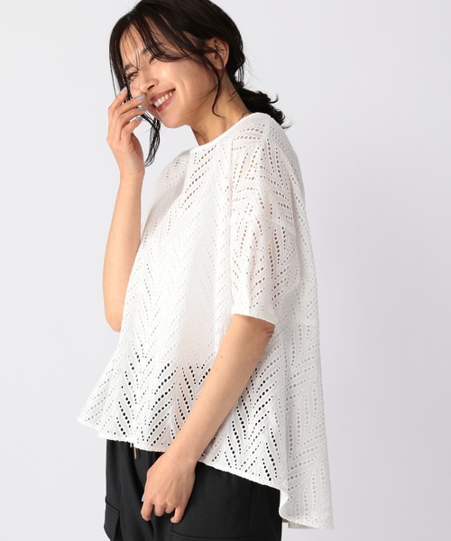 BARNYARDSTORM（バンヤードストーム）の「BARNYARDSTORM / 【WEB限定サイズL】コットンレースブラウス（シャツ/ブラウス・レディース・ホワイト/ネイビー/カーキ・1/2/0）」の18枚目の写真