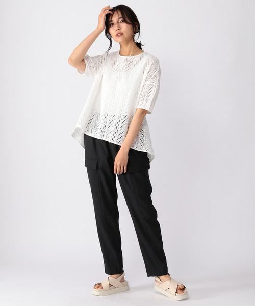 BARNYARDSTORM（バンヤードストーム）の「BARNYARDSTORM / 【WEB限定サイズL】コットンレースブラウス（シャツ/ブラウス・レディース・ホワイト/ネイビー/カーキ・1/2/0）」の21枚目の写真