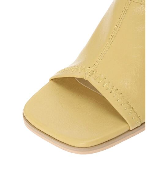 Green　Parks（グリーンパークス）の「・Una gardenia スクエアミュール（サンダル・レディース・ブラック/イエロー/アイボリー・LL/S/M/L）」の5枚目の写真