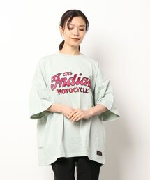 INDIAN（インディアン）の「【INDIAN】サテンロゴ　オーバーサイズTシャツ（Tシャツ/カットソー）」