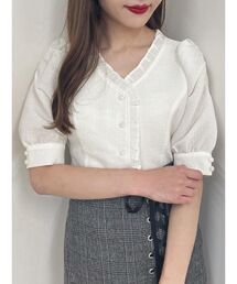 EATME | ギャザースリーブラッフルブラウス(シャツ/ブラウス)