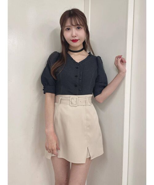 EATME（イートミー）の「ギャザースリーブラッフルブラウス（シャツ/ブラウス・レディース・ブラック/オフホワイト/その他1・FREE）」の10枚目の写真