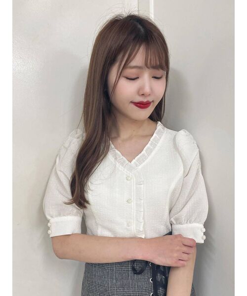 EATME（イートミー）の「ギャザースリーブラッフルブラウス（シャツ/ブラウス・レディース・ブラック/オフホワイト/その他1・FREE）」の12枚目の写真