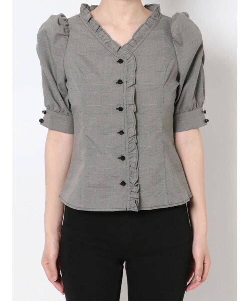 EATME（イートミー）の「ギャザースリーブラッフルブラウス（シャツ/ブラウス・レディース・ブラック/オフホワイト/その他1・FREE）」の19枚目の写真