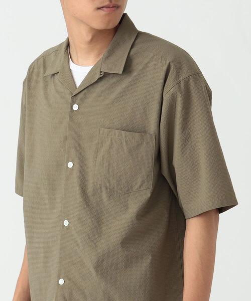 BEAMS（ビームス）の「BEAMS / SOLOTEX(R) オープンカラーシャツ（シャツ/ブラウス・メンズ・ネイビー/グレー/オリーブ・S/M/L/XL）」の9枚目の写真