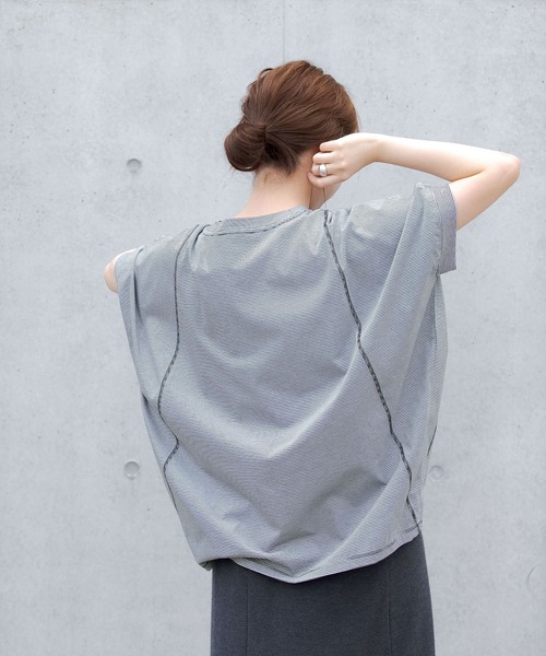 LAATO（ラート）の「DOLMAN CUT T-SHIRTS（Tシャツ/カットソー・レディース・ブラック/グリーン・FREE）」の6枚目の写真